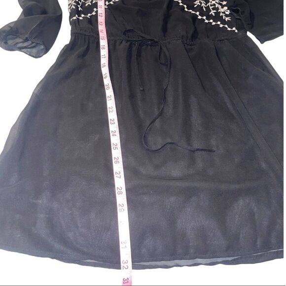 American Eagle Outfitters Sheer Boho Embroidered Sheer Mini Dress/Cover-Up - Picture 11 of 13